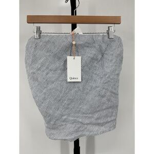 Quince 100% European Linen Strapless Top Medium